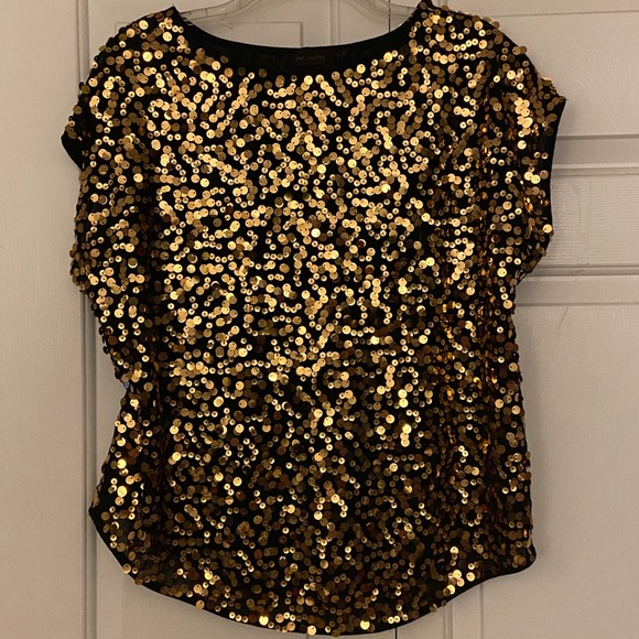 Tops - Gold sequin top